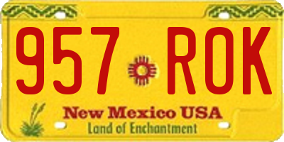 NM license plate 957ROK