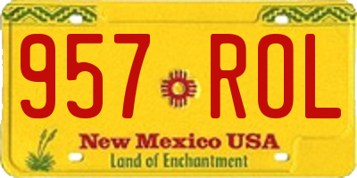 NM license plate 957ROL