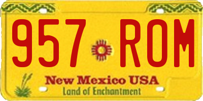 NM license plate 957ROM