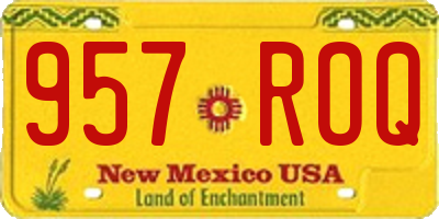 NM license plate 957ROQ