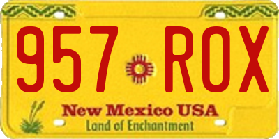 NM license plate 957ROX