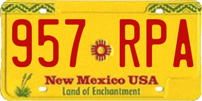 NM license plate 957RPA