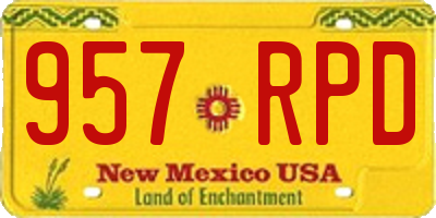 NM license plate 957RPD