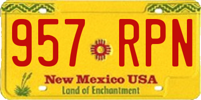 NM license plate 957RPN