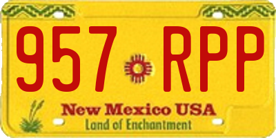 NM license plate 957RPP
