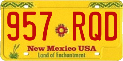 NM license plate 957RQD