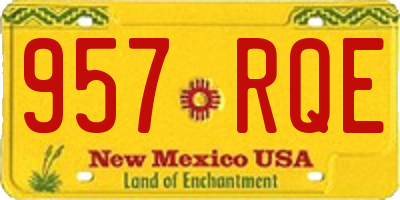 NM license plate 957RQE