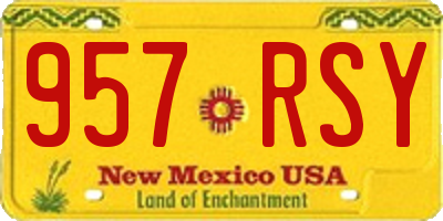 NM license plate 957RSY
