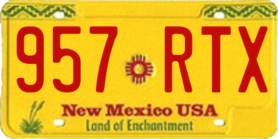 NM license plate 957RTX