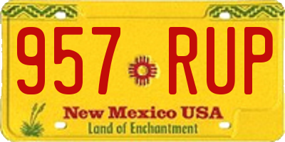 NM license plate 957RUP