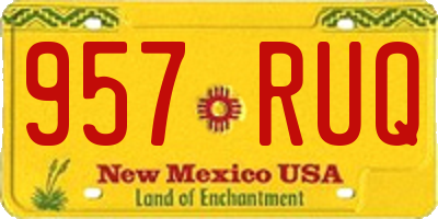 NM license plate 957RUQ