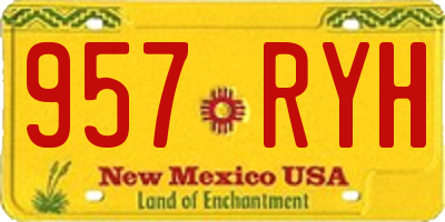 NM license plate 957RYH