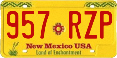 NM license plate 957RZP