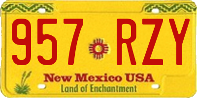 NM license plate 957RZY
