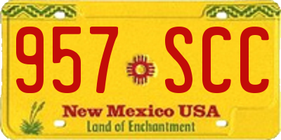 NM license plate 957SCC
