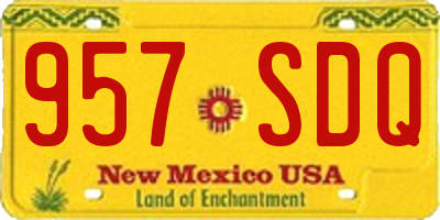 NM license plate 957SDQ