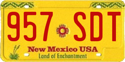 NM license plate 957SDT
