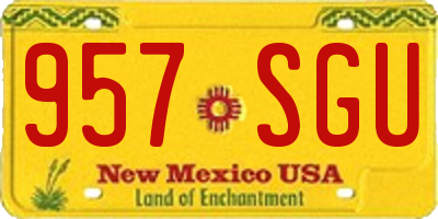NM license plate 957SGU