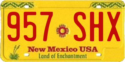 NM license plate 957SHX