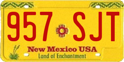 NM license plate 957SJT