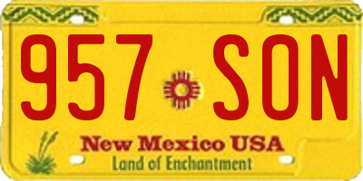 NM license plate 957SON