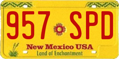 NM license plate 957SPD