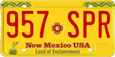 NM license plate 957SPR