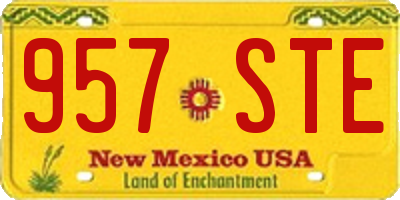 NM license plate 957STE