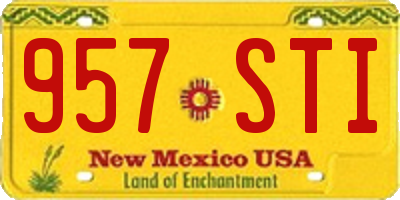 NM license plate 957STI