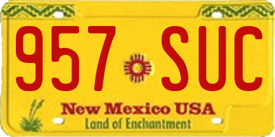NM license plate 957SUC