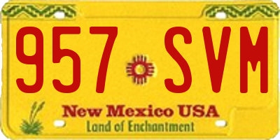 NM license plate 957SVM