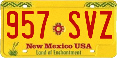 NM license plate 957SVZ