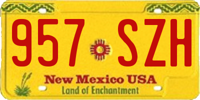 NM license plate 957SZH