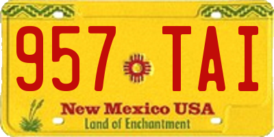 NM license plate 957TAI