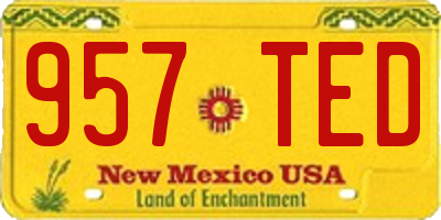 NM license plate 957TED