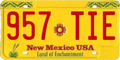 NM license plate 957TIE