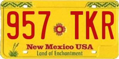 NM license plate 957TKR
