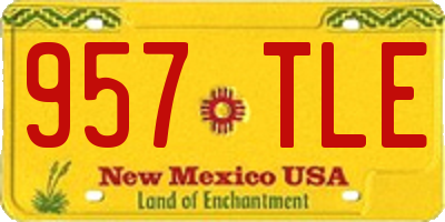 NM license plate 957TLE