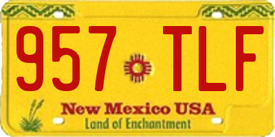 NM license plate 957TLF