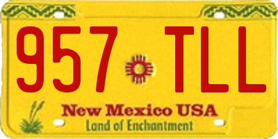 NM license plate 957TLL
