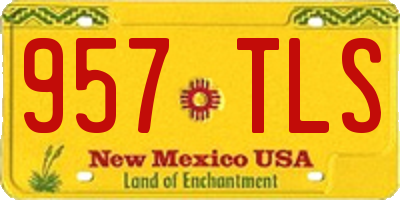 NM license plate 957TLS