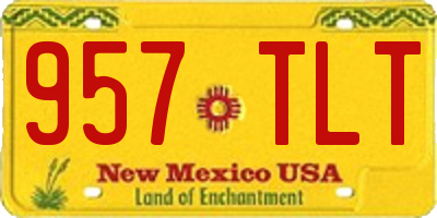 NM license plate 957TLT