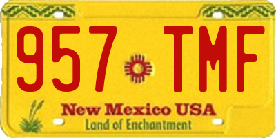NM license plate 957TMF