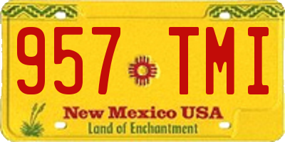 NM license plate 957TMI