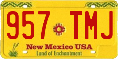 NM license plate 957TMJ