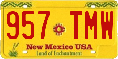NM license plate 957TMW