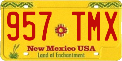 NM license plate 957TMX