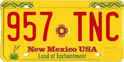 NM license plate 957TNC