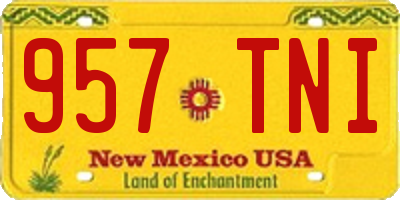NM license plate 957TNI