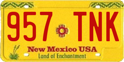 NM license plate 957TNK